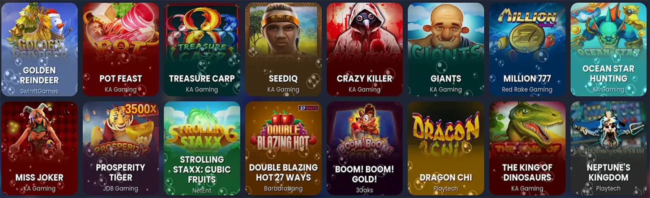OnyxBet Casino Popular Slots